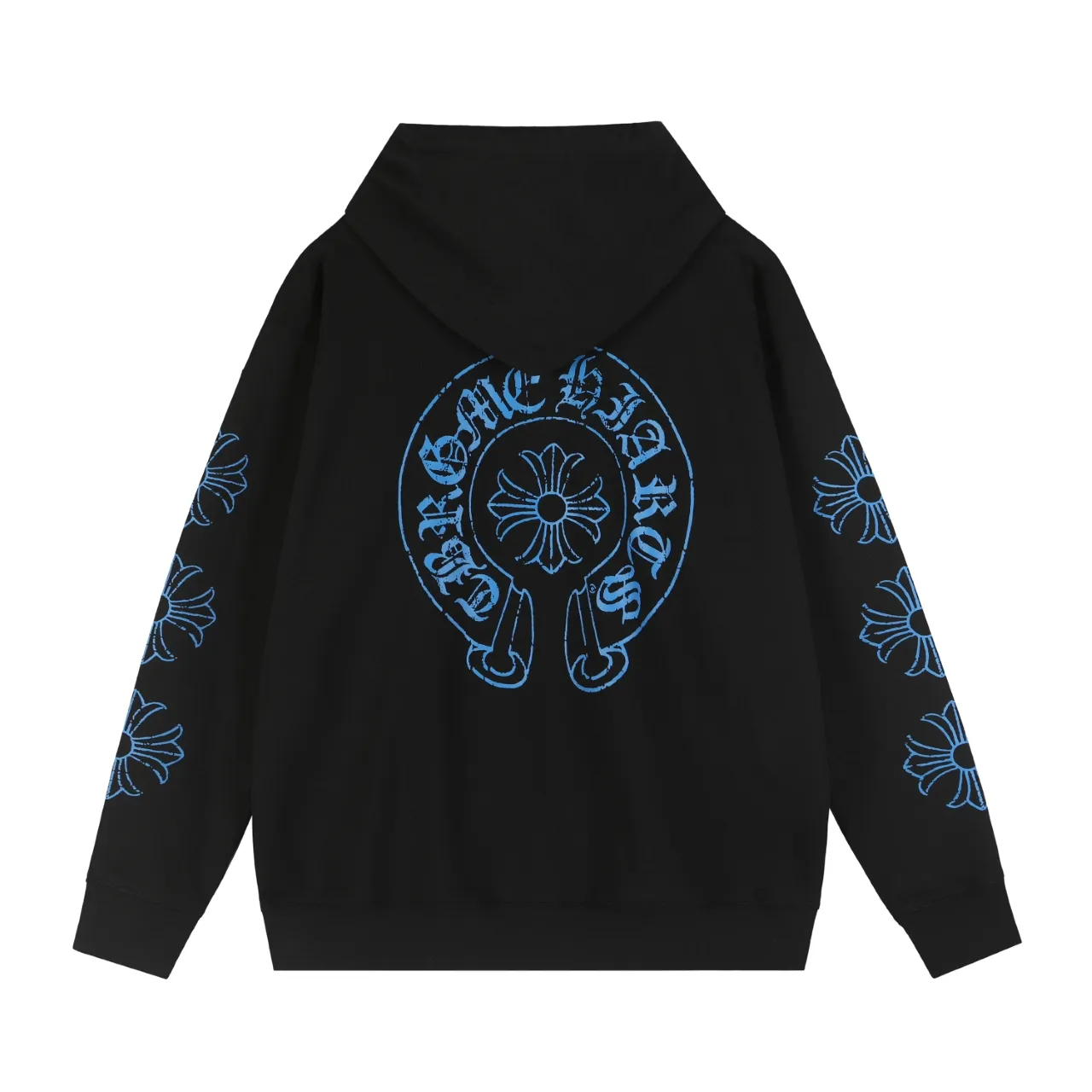 Q27—P230 -Chrome Hearts/Chrome Hearts printed zipper sweatshirt cardigan jacket -420 grams of high-density, high-quality wool, soft, delicate and skin-friendly, soft and silky to the touch, warm and skin-friendly -The hardware zipper accessories are all customized and full of details -Colour: black white -Size: S M L XL